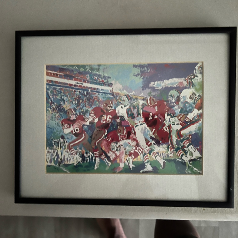 Framed Sports Art Print with Black Frame